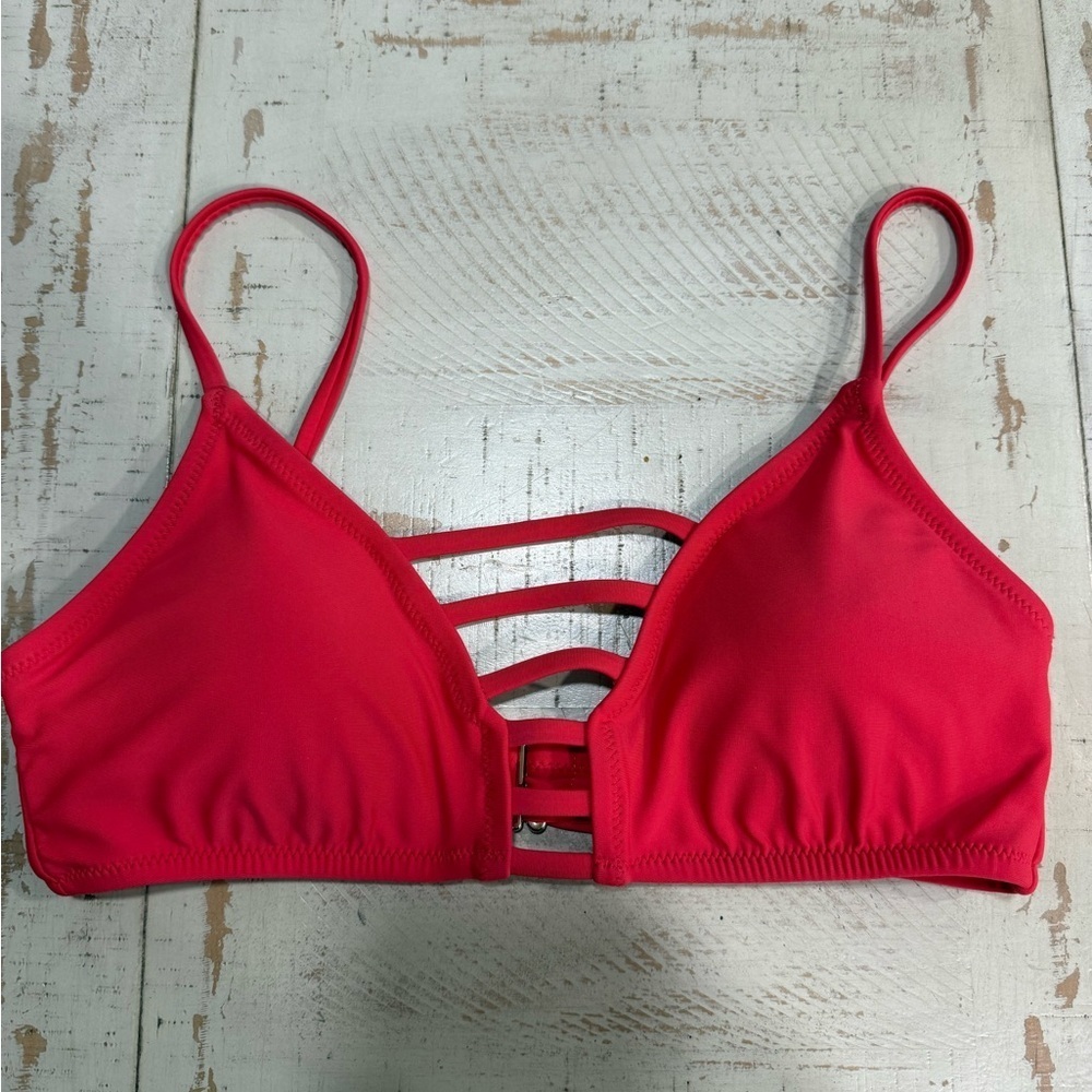 Red Express Strappy Bikini Top